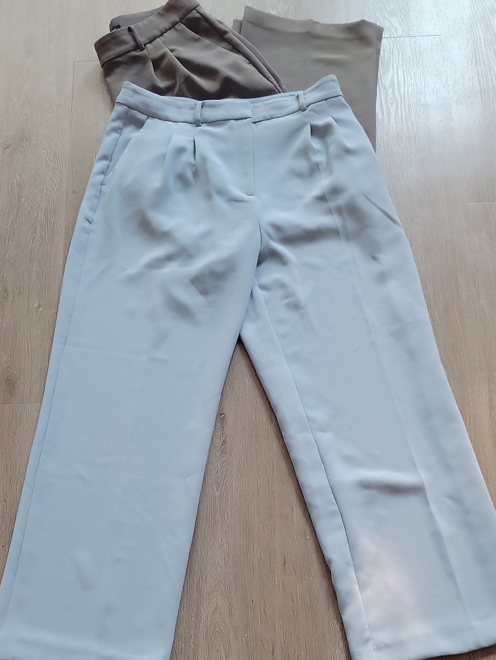LOFT Wide-Leg Dress Pants in Light Blue